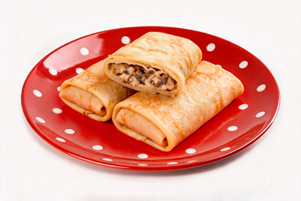 Фото Блинчики с курицей и грибами